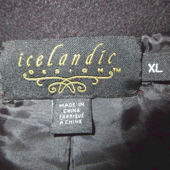 Vtg Icelandic Design Cardigan Sweater Size XL Wool Lined Full Zip Cabincore 90s - Picture 6 of 12